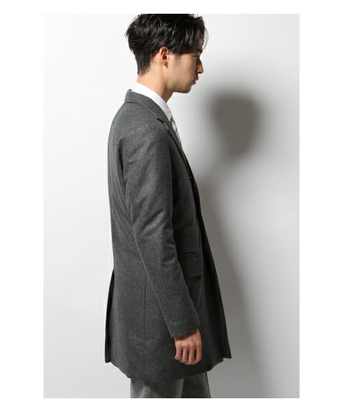 CANONICO ウールダウンチェスターコートエディフィスグレー