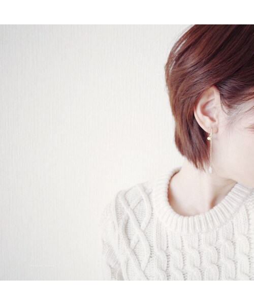 atelier bloom（アトリエブルーム）の「ちょうちょ水晶ピアス/2016SS（ピアス（両耳用）・レディース・ゴールド・FREE）」の3枚目の写真