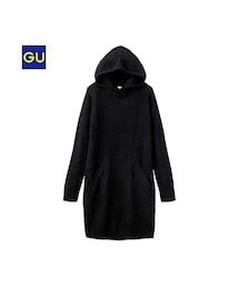GU | （GU）フーディーニットワンピース（長袖）(トップス)