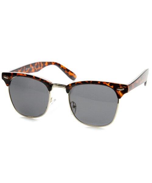 ZeroUV(-)の「Vintage Inspired Classic Polarized Horned Rim Sunglasses 2936(その他・メンズ・Tortoise Smoke/Black/Tortoise Amber/Matte Black Yellow/Shiny Black Yellow・Lens Width: 50mm Nose Bridge: 20mm Lens Height: 43mm Total Width: 140mm)」の2枚目の写真