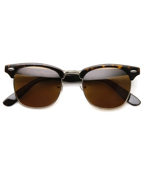 ZeroUV(-)の「Vintage Inspired Classic Polarized Horned Rim Sunglasses 2936(その他・メンズ・Tortoise Smoke/Black/Tortoise Amber/Matte Black Yellow/Shiny Black Yellow・Lens Width: 50mm Nose Bridge: 20mm Lens Height: 43mm Total Width: 140mm)」の4枚目の写真