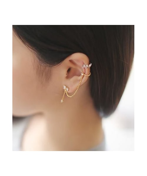 人気【wing bling】(14K post) SONO リボンイヤーカフピアス☆ Wing bling☆大人気！ [14K Gold]Rudy イヤーカフ ピアス (wing