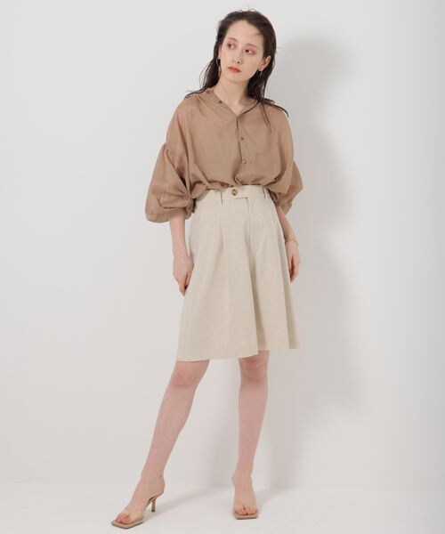 BABYLONE（バビロン）の「シャイニーボイル2WAYブラウス（トップス・レディース・ブラック19/ライトベージュ56/モカ59・FREE）」の14枚目の写真