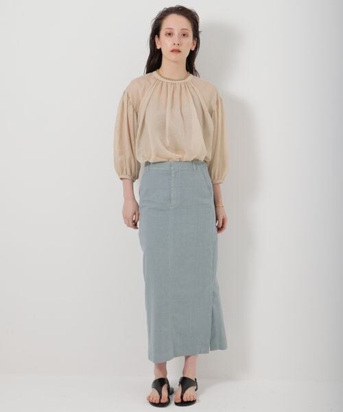 BABYLONE（バビロン）の「シャイニーボイル2WAYブラウス（トップス・レディース・ブラック19/ライトベージュ56/モカ59・FREE）」の8枚目の写真