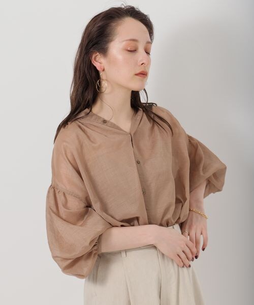 BABYLONE（バビロン）の「シャイニーボイル2WAYブラウス（トップス・レディース・ブラック19/ライトベージュ56/モカ59・FREE）」の12枚目の写真