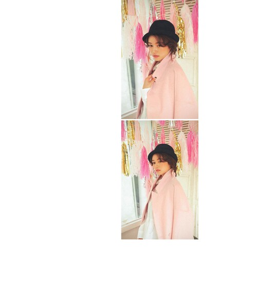 STYLENANDA(スタイルナンダ)の「オーバーサイズダブルチェスターコート(ジャケット/アウター・レディース・ネイビー/カーキ/ベージュ/オレンジ/ピンク/レッド/ブラック/チャコール・フリーサイズ)」の14枚目の写真