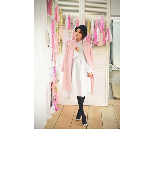 STYLENANDA(スタイルナンダ)の「オーバーサイズダブルチェスターコート(ジャケット/アウター・レディース・ネイビー/カーキ/ベージュ/オレンジ/ピンク/レッド/ブラック/チャコール・フリーサイズ)」の12枚目の写真