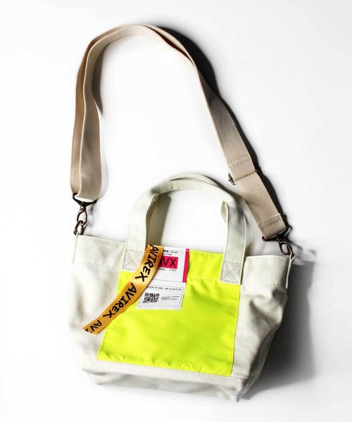 AVIREX（アヴィレックス）の「【直営店限定】キャンバス ミニ トートバック/CANVAS MINI TOTE BAG（バッグ・KINARI/BLACK・F）」の6枚目の写真