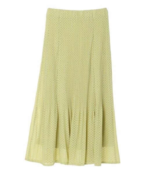 Green　Parks（グリーンパークス）の「・SUGAR SPOON レースプリーツスカート（スカート・アイボリー/ブラック/ライムグリーン・F）」の11枚目の写真