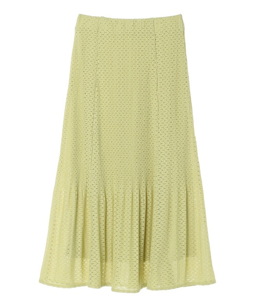 Green　Parks（グリーンパークス）の「・SUGAR SPOON レースプリーツスカート（スカート・アイボリー/ブラック/ライムグリーン・F）」の22枚目の写真