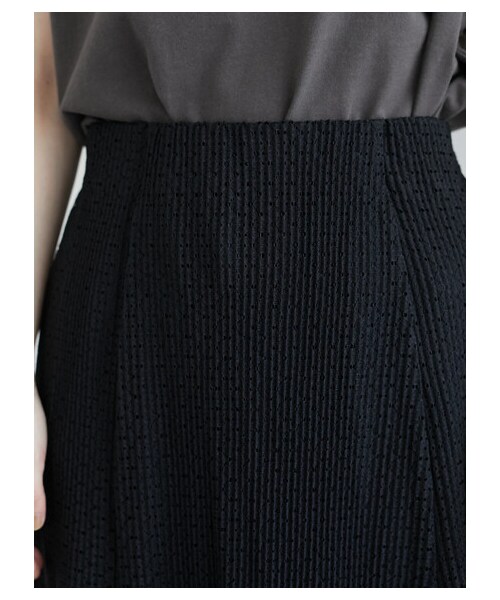 Green　Parks（グリーンパークス）の「・SUGAR SPOON レースプリーツスカート（スカート・アイボリー/ブラック/ライムグリーン・F）」の4枚目の写真