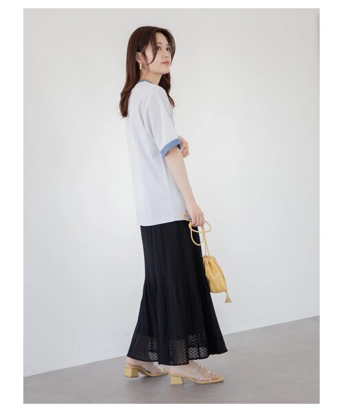 Green　Parks（グリーンパークス）の「・SUGAR SPOON レースプリーツスカート（スカート・アイボリー/ブラック/ライムグリーン・F）」の9枚目の写真