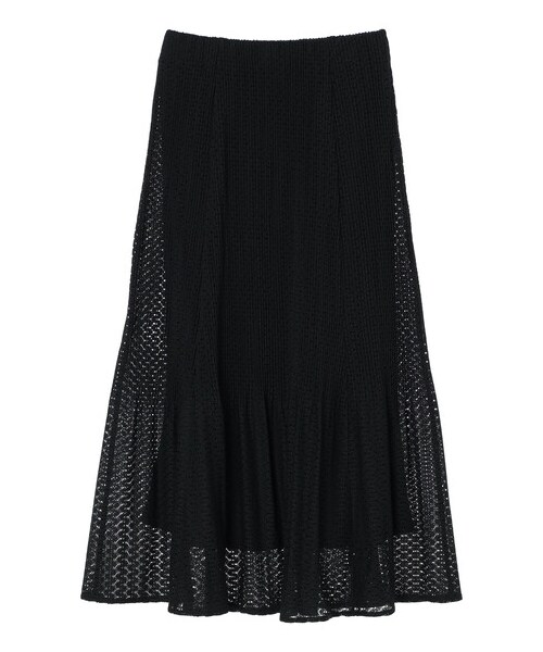 Green　Parks（グリーンパークス）の「・SUGAR SPOON レースプリーツスカート（スカート・アイボリー/ブラック/ライムグリーン・F）」の18枚目の写真