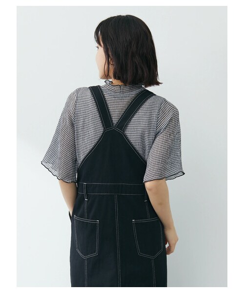 Green　Parks（グリーンパークス）の「・Petit Fleur ツイルマーメイドジャンスカ（ワンピース/ドレス・アイボリー/ブラック・F）」の7枚目の写真