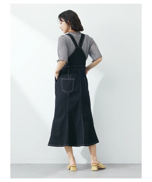 Green　Parks（グリーンパークス）の「・Petit Fleur ツイルマーメイドジャンスカ（ワンピース/ドレス・アイボリー/ブラック・F）」の4枚目の写真