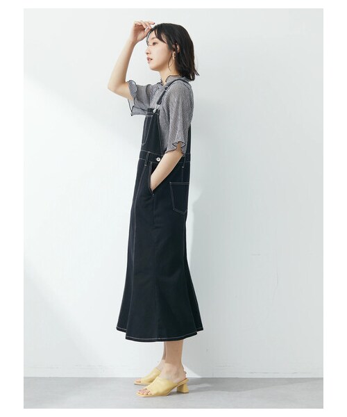 Green　Parks（グリーンパークス）の「・Petit Fleur ツイルマーメイドジャンスカ（ワンピース/ドレス・アイボリー/ブラック・F）」の3枚目の写真