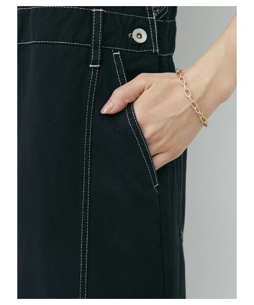 Green　Parks（グリーンパークス）の「・Petit Fleur ツイルマーメイドジャンスカ（ワンピース/ドレス・アイボリー/ブラック・F）」の10枚目の写真