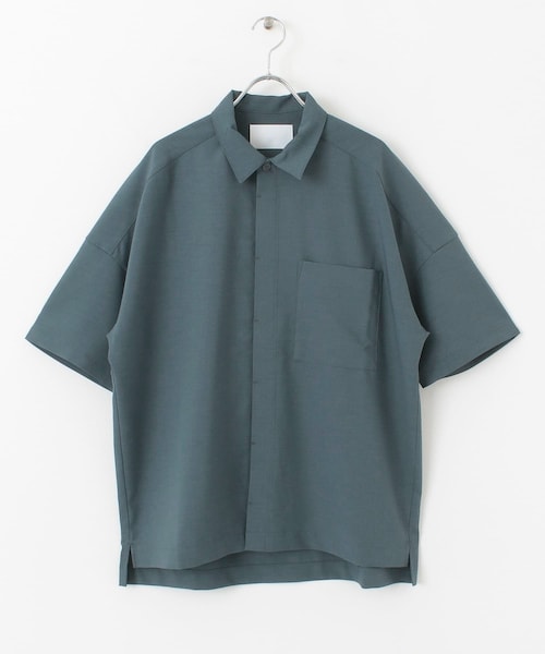 URBAN RESEARCH ID(アーバンリサーチ アイディー)の「URBAN RESEARCH iD 仿亞麻質感短袖襯衫(トップス・メンズ・黑色/薰衣草紫/藍綠色・M/L)」の18枚目の写真