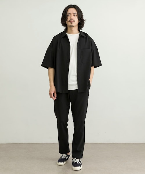 URBAN RESEARCH ID(アーバンリサーチ アイディー)の「URBAN RESEARCH iD 仿亞麻質感短袖襯衫(トップス・メンズ・黑色/薰衣草紫/藍綠色・M/L)」の13枚目の写真