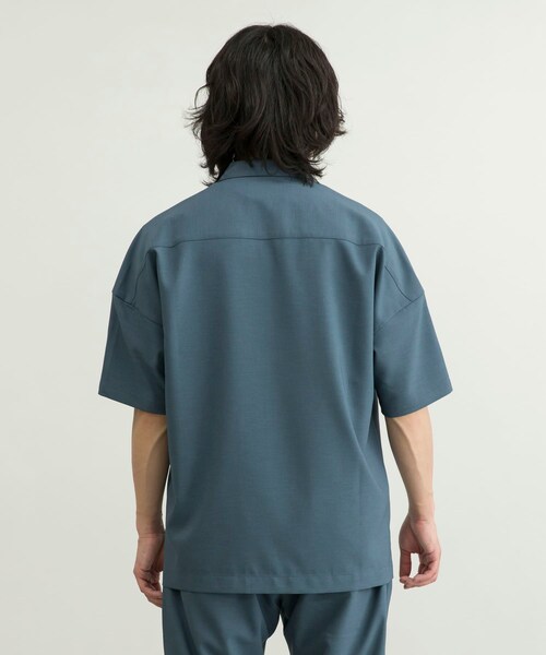URBAN RESEARCH ID(アーバンリサーチ アイディー)の「URBAN RESEARCH iD 仿亞麻質感短袖襯衫(トップス・メンズ・黑色/薰衣草紫/藍綠色・M/L)」の17枚目の写真