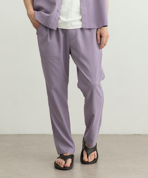 URBAN RESEARCH ID（アーバンリサーチ アイディー）の「URBAN RESEARCH iD 仿亞麻質感輕便長褲（その他・メンズ・黑色/薰衣草紫/藍綠色・M/L）」の5枚目の写真