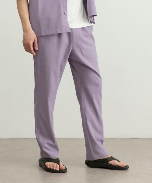 URBAN RESEARCH ID（アーバンリサーチ アイディー）の「URBAN RESEARCH iD 仿亞麻質感輕便長褲（その他・メンズ・黑色/薰衣草紫/藍綠色・M/L）」の6枚目の写真