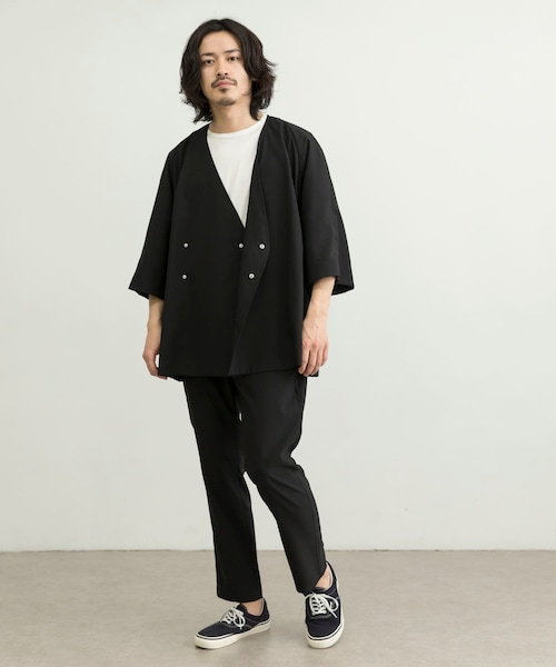 URBAN RESEARCH ID（アーバンリサーチ アイディー）の「URBAN RESEARCH iD 仿亞麻質感輕便長褲（その他・メンズ・黑色/薰衣草紫/藍綠色・M/L）」の11枚目の写真