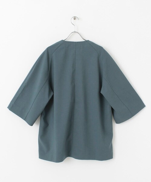 URBAN RESEARCH ID(アーバンリサーチ アイディー)の「URBAN RESEARCH iD 仿亞麻質感作務衣外套(ジャケット/アウター・メンズ・黑色/薰衣草紫/藍綠色・M/L)」の17枚目の写真