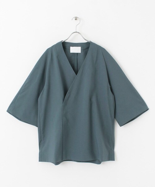 URBAN RESEARCH ID(アーバンリサーチ アイディー)の「URBAN RESEARCH iD 仿亞麻質感作務衣外套(ジャケット/アウター・メンズ・黑色/薰衣草紫/藍綠色・M/L)」の16枚目の写真
