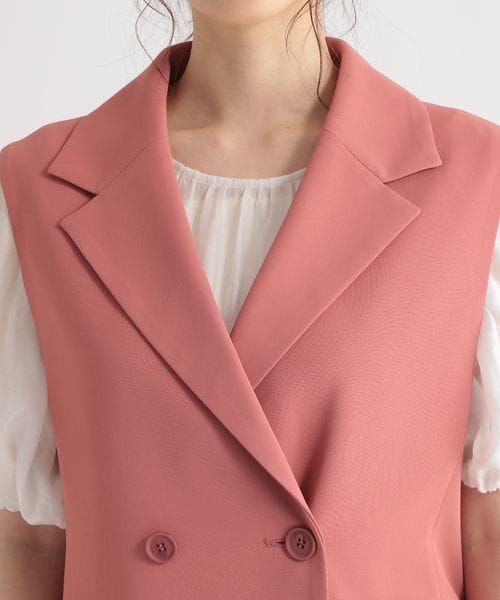 Andemiu（アンデミュウ）の「Ｗテーラードサマージレ（ジャケット/アウター・レディース・アイボリー08/ピンク25/カーキ78・F）」の16枚目の写真