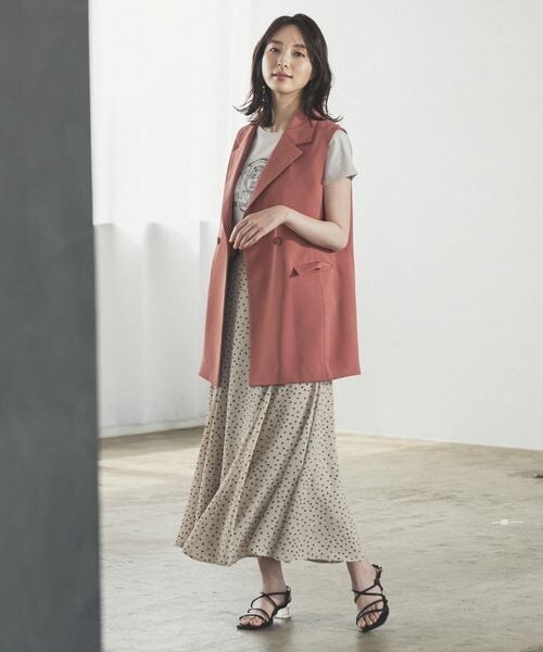 Andemiu（アンデミュウ）の「Ｗテーラードサマージレ（ジャケット/アウター・レディース・アイボリー08/ピンク25/カーキ78・F）」の10枚目の写真