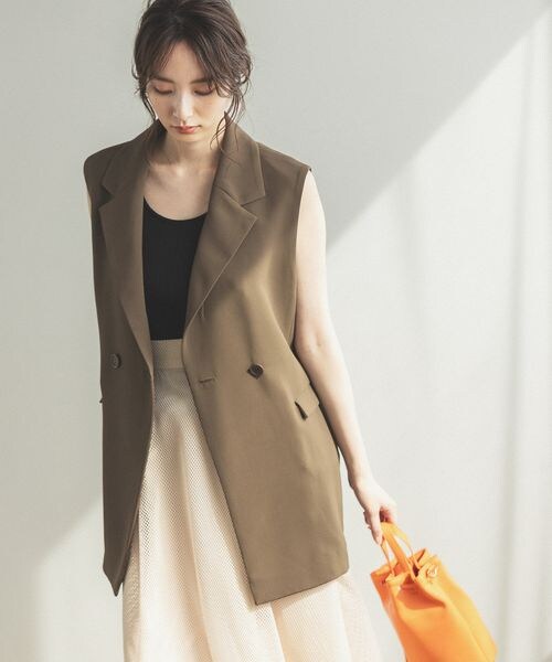 Andemiu（アンデミュウ）の「Ｗテーラードサマージレ（ジャケット/アウター・レディース・アイボリー08/ピンク25/カーキ78・F）」の4枚目の写真