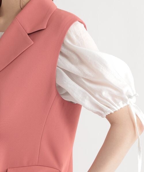 Andemiu（アンデミュウ）の「Ｗテーラードサマージレ（ジャケット/アウター・レディース・アイボリー08/ピンク25/カーキ78・F）」の17枚目の写真