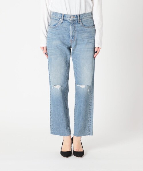 MUSE de Deuxieme classe（ミューズデドゥーズィエムクラス）の「ダメージクロップド デニム（パンツ・ブルー A/(045)/24/在庫なし/25/残り2点/26/残り1点/27/残り3点/28）」の9枚目の写真