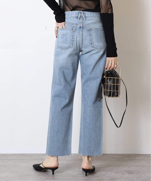 MUSE de Deuxieme classe（ミューズデドゥーズィエムクラス）の「ダメージクロップド デニム（パンツ・ブルー A/(045)/24/在庫なし/25/残り2点/26/残り1点/27/残り3点/28）」の3枚目の写真