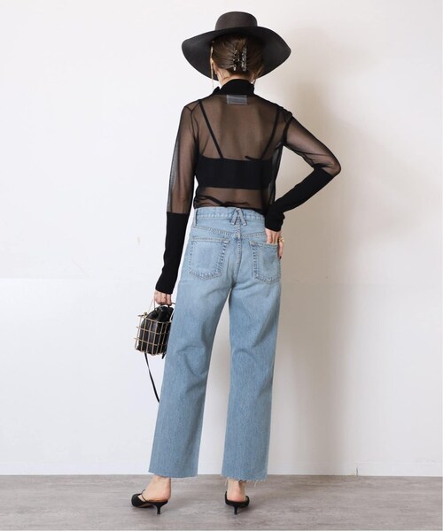 MUSE de Deuxieme classe（ミューズデドゥーズィエムクラス）の「ダメージクロップド デニム（パンツ・ブルー A/(045)/24/在庫なし/25/残り2点/26/残り1点/27/残り3点/28）」の5枚目の写真