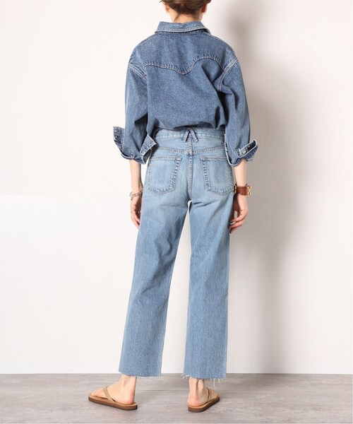 MUSE de Deuxieme classe（ミューズデドゥーズィエムクラス）の「ダメージクロップド デニム（パンツ・ブルー A/(045)/24/在庫なし/25/残り2点/26/残り1点/27/残り3点/28）」の8枚目の写真