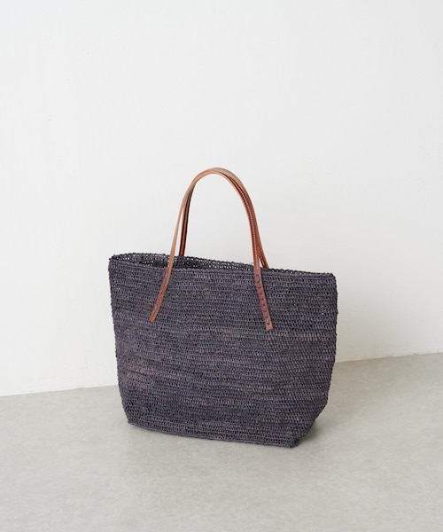 BEARDSLEY（ビアズリー）の「《近日予約開始・Sans Arcidet》ラフィアトートバッグ（かごバッグ・レディース・ブルー/ブラック/ベージュ/ピンク・FREE）」の3枚目の写真