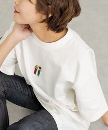 ear PAPILLONNER | 《WEB限定あり・2サイズ展開》【PEZ (ペッツ)×ear】刺繍半袖Tシャツ(Tシャツ/カットソー)