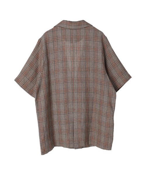 Green Parks(グリーンパークス)の「ベルギーリネン混 ジャケット(ジャケット/アウター・ダークグレー/ライトベージュ/チェックブラウン・F)」の6枚目の写真