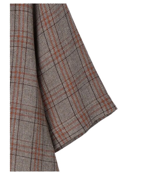 Green Parks(グリーンパークス)の「ベルギーリネン混 ジャケット(ジャケット/アウター・ダークグレー/ライトベージュ/チェックブラウン・F)」の8枚目の写真