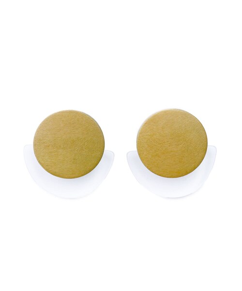 3coins(3coins)の「WOODクリアピアス(ピアス(両耳用)・レディース・ベージュ/イエロー/ブルー・0)」の2枚目の写真