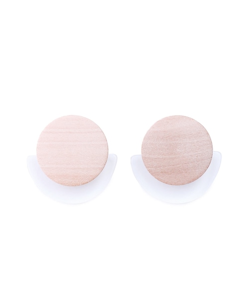 3coins(3coins)の「WOODクリアピアス(ピアス(両耳用)・レディース・ベージュ/イエロー/ブルー・0)」の1枚目の写真