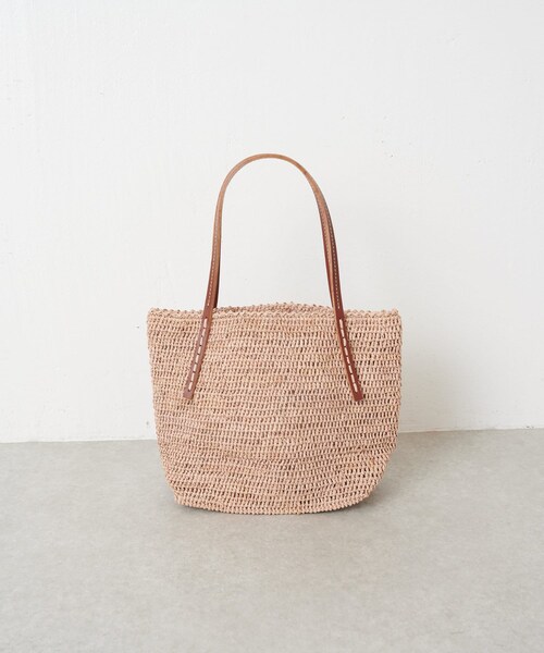 BEARDSLEY(ビアズリー)の「《予約・Sans Arcidet》ラフィアバッグ(かごバッグ・レディース・ブラック/アイボリー/ベージュ/ブラウン・FREE)」の3枚目の写真