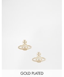 Vivienne Westwood | Vivienne Westwood Rhada Bas Relief Stud Earrings - Gold(ピアス（両耳用）)