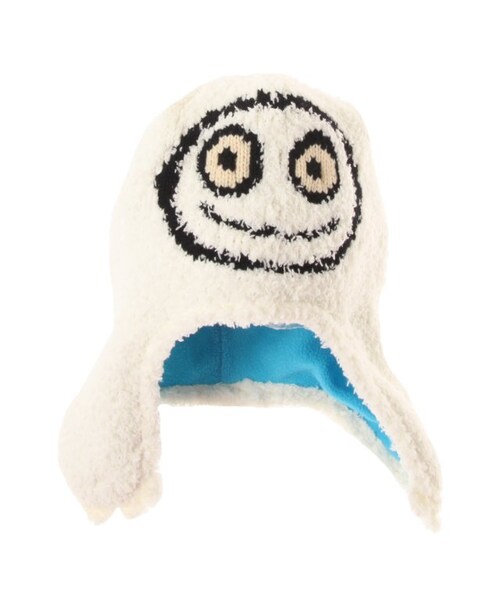 PARTY PARTY（パーティーパーティー）の「YETI 耳当て付ニット帽（帽子・キッズ・チャコール/オフホワイト/ピンク・48-50/52-54）」の4枚目の写真