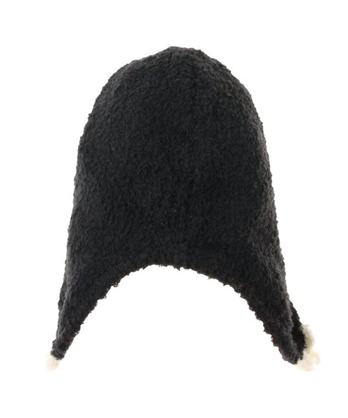 PARTY PARTY（パーティーパーティー）の「YETI 耳当て付ニット帽（帽子・キッズ・チャコール/オフホワイト/ピンク・48-50/52-54）」の5枚目の写真