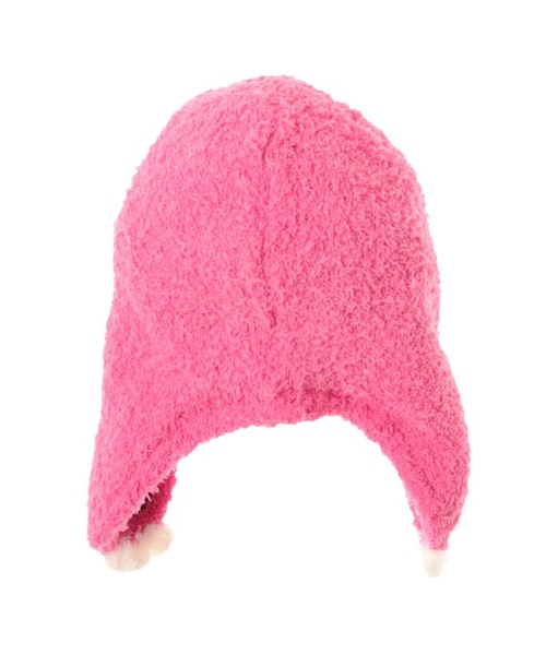 PARTY PARTY（パーティーパーティー）の「YETI 耳当て付ニット帽（帽子・キッズ・チャコール/オフホワイト/ピンク・48-50/52-54）」の7枚目の写真