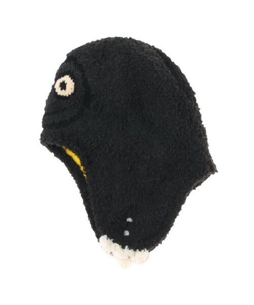 PARTY PARTY（パーティーパーティー）の「YETI 耳当て付ニット帽（帽子・キッズ・チャコール/オフホワイト/ピンク・48-50/52-54）」の8枚目の写真