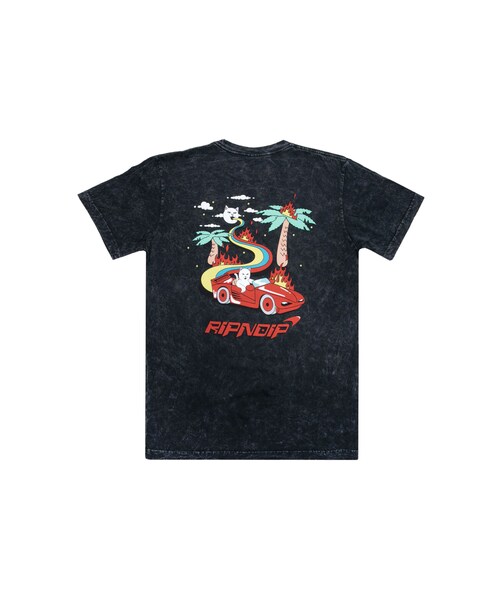 ★米国発/送関込*RIPNDIP*新作*HELL-RACERミネラル加工Tシャツ★ RIPNDIP（リップンディップ）の「[RIPNDIP] HELL RACER TEE